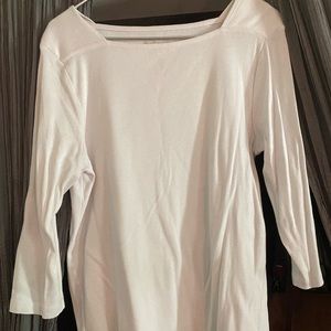 Chico’s 3/4 sleeve t with boat neck